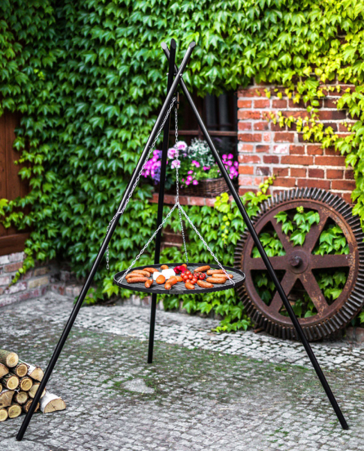 Schwenkgrill „TIPI“ 210 cm - Grillrost aus Rohlstahl Cook King